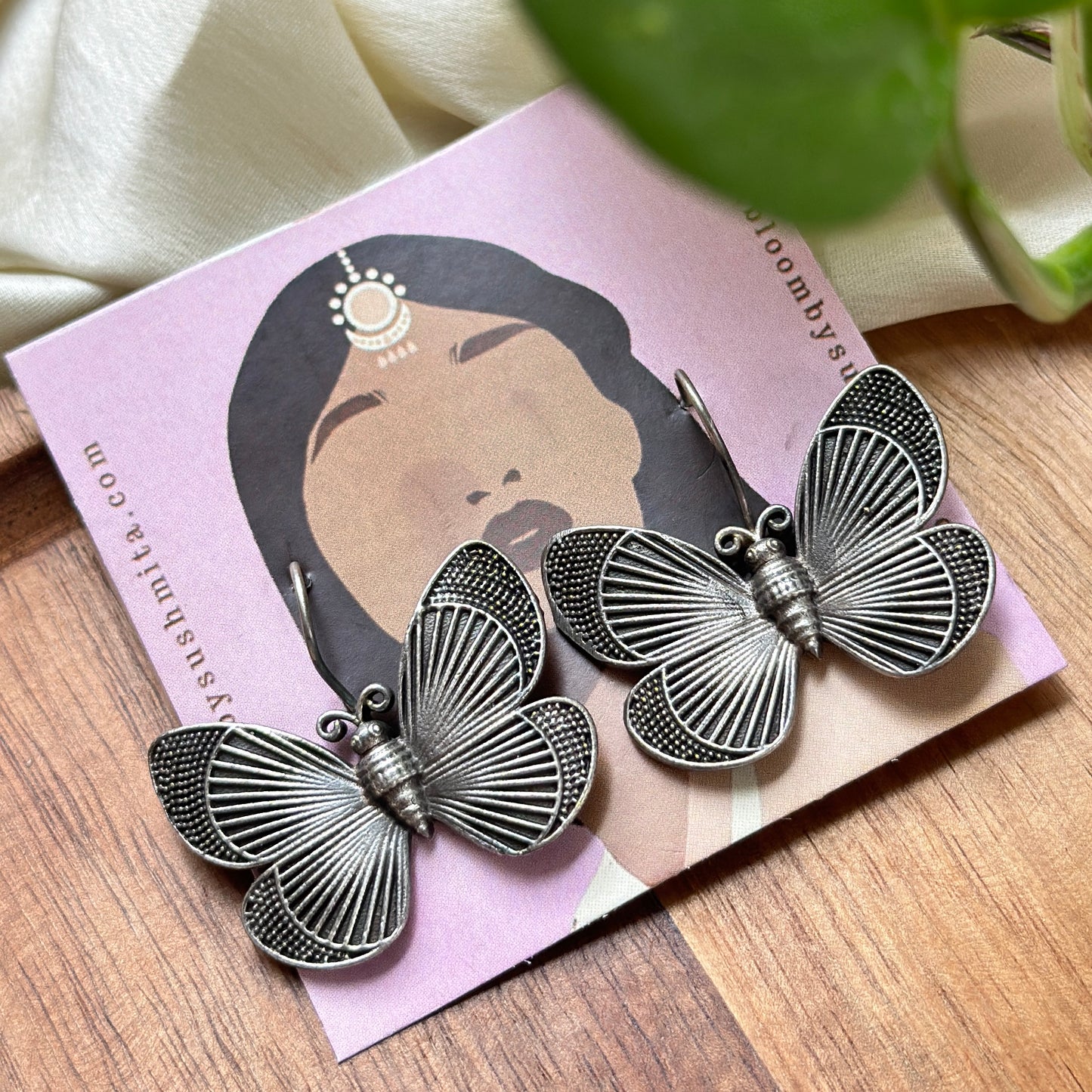 Butterfly Hanging Earrings - Bloom - By Sushmita