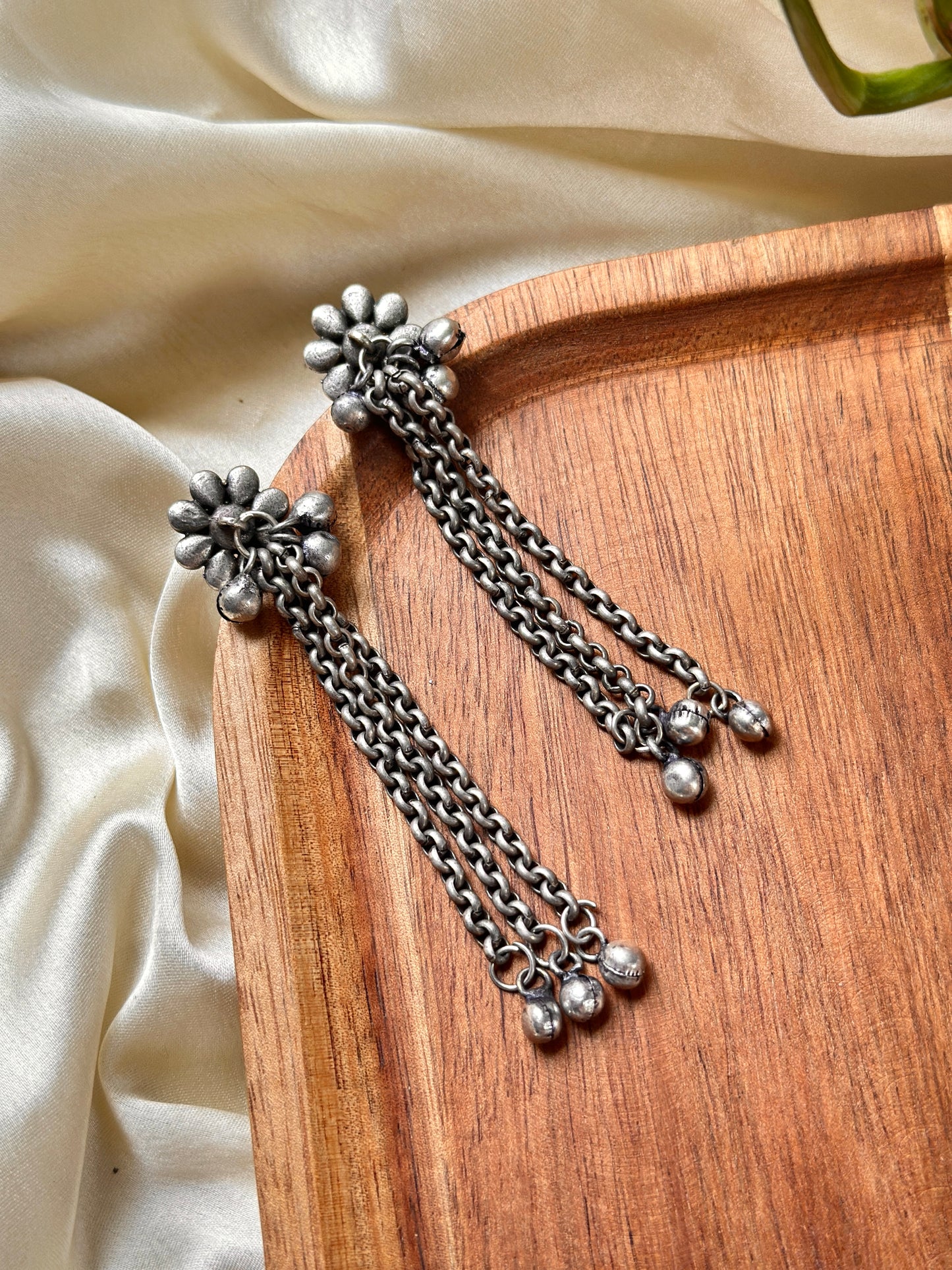 Chain Hanging Earrings - Bloom - By Sushmita