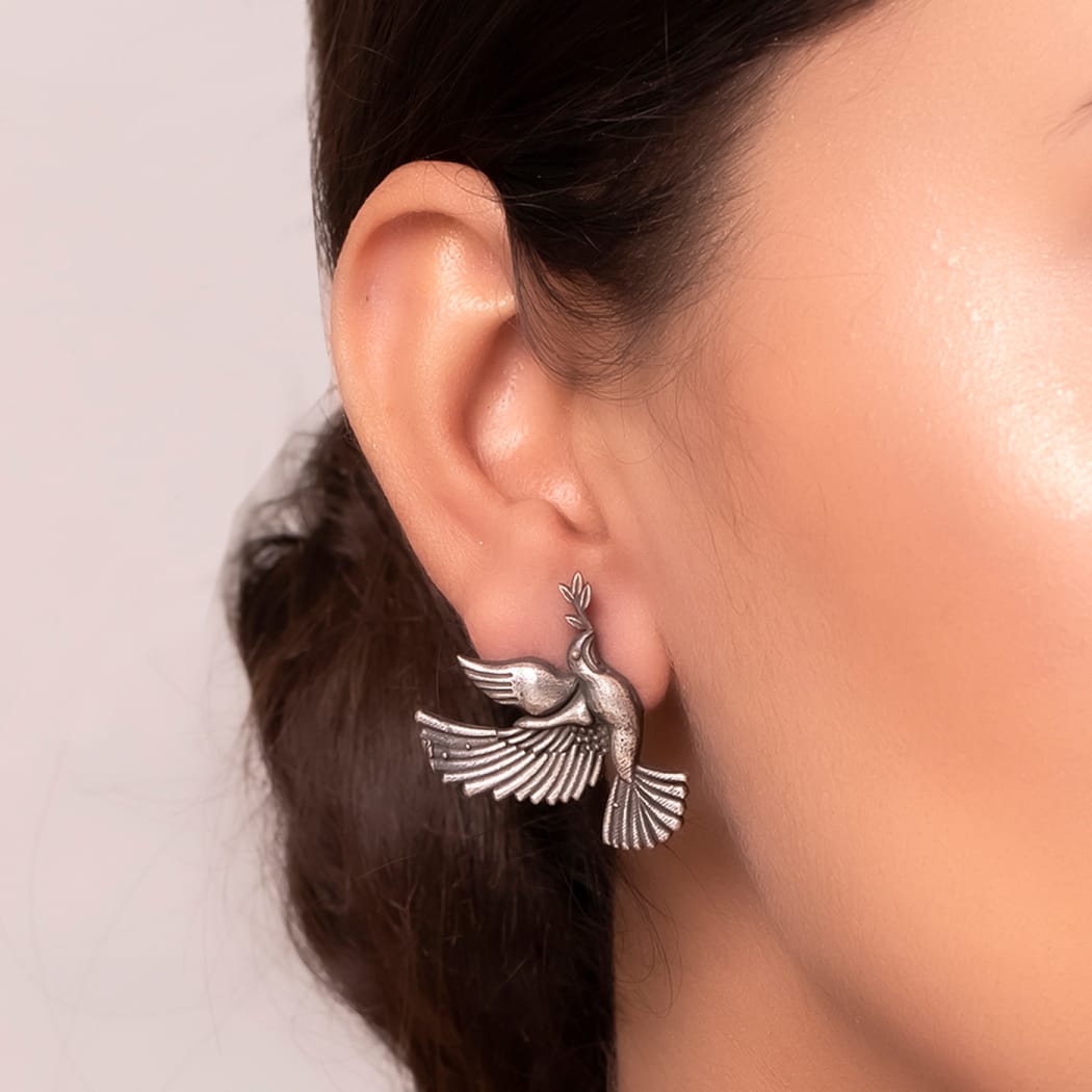 Chidiya Bird Stud Earrings - Bloom - By Sushmita
