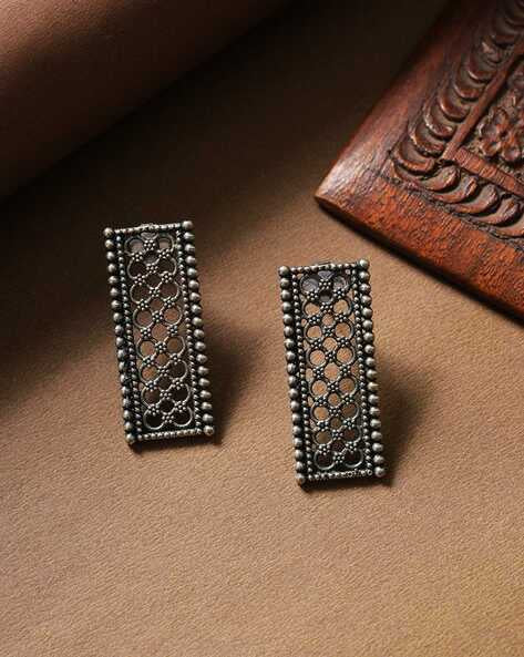 Silver Stud Earrings - Bloom - By Sushmita