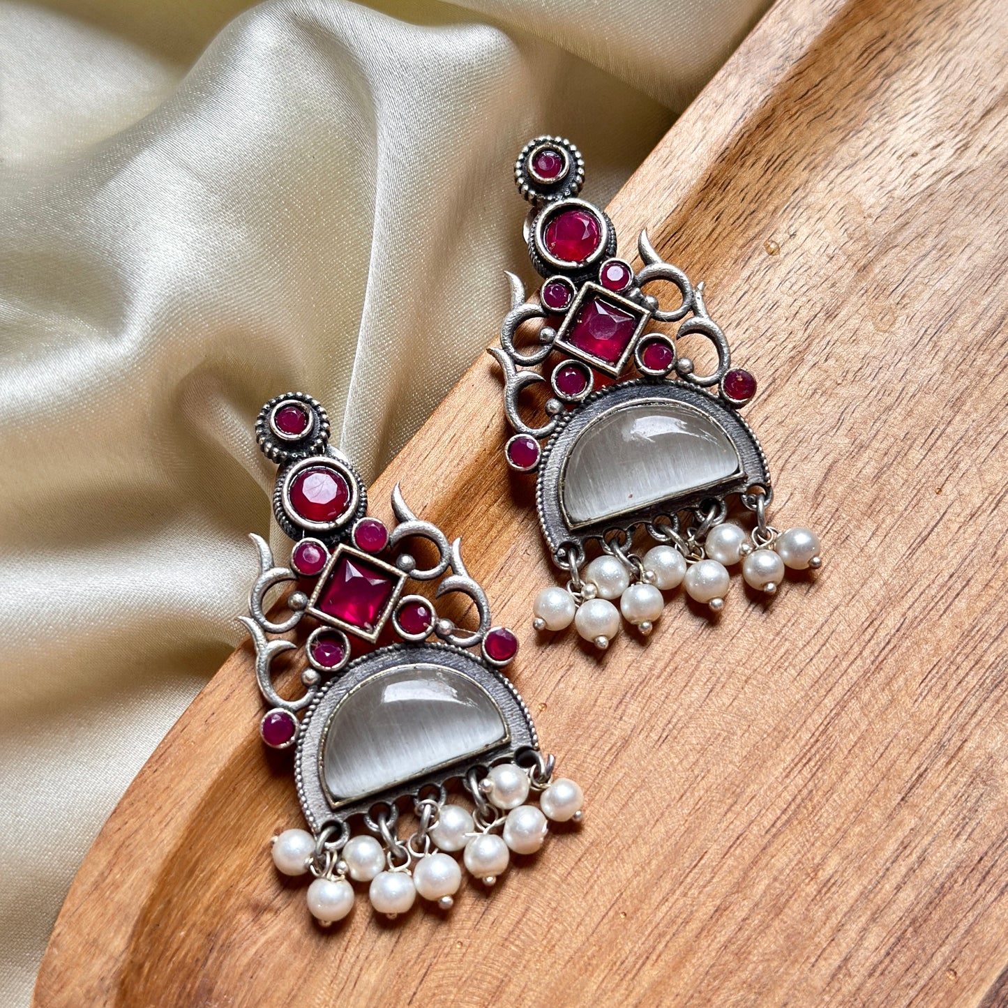 Monalisa Stone earrings - Bloom - By Sushmita
