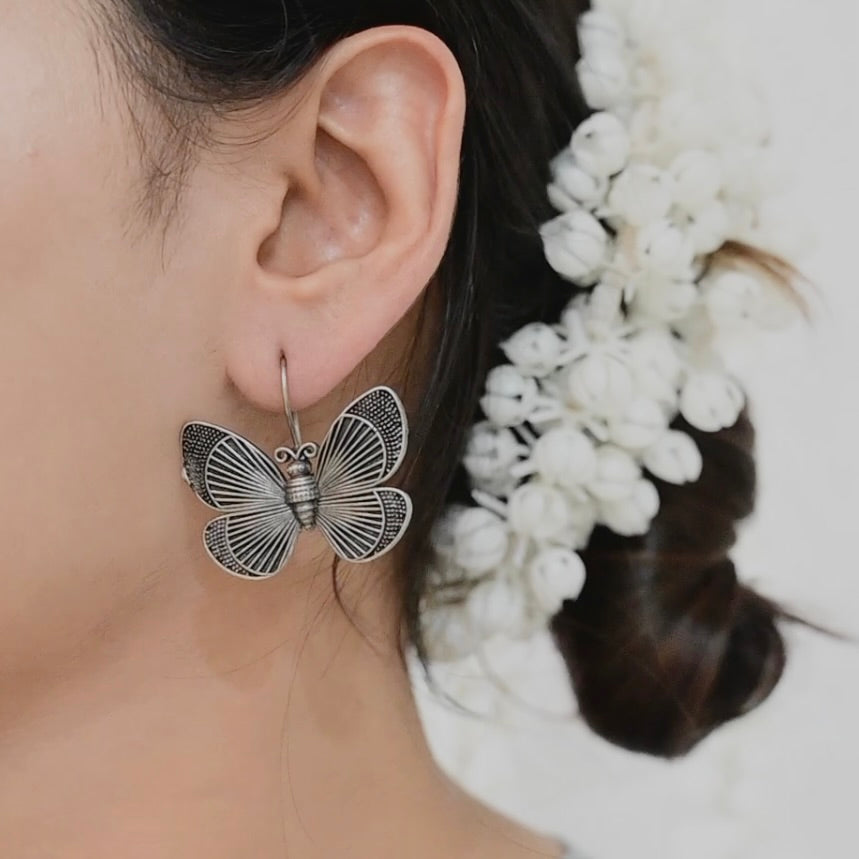 Butterfly Hanging Earrings - Bloom - By Sushmita