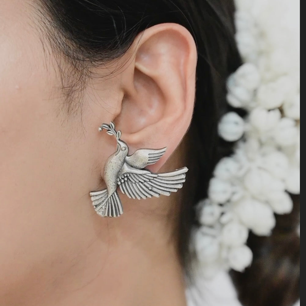 Bird Stud Earrings - Bloom - By Sushmita