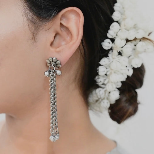 Chain Hanging Earrings - Bloom - By Sushmita