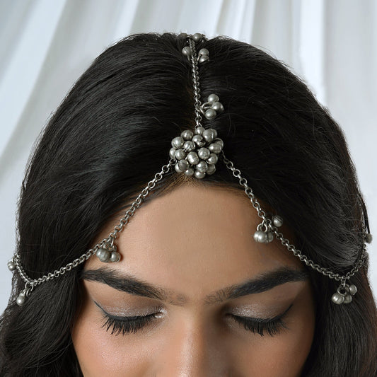 Ghungroo Hair Accessory | Mangtikka | Matha Patti - Bloom - By Sushmita