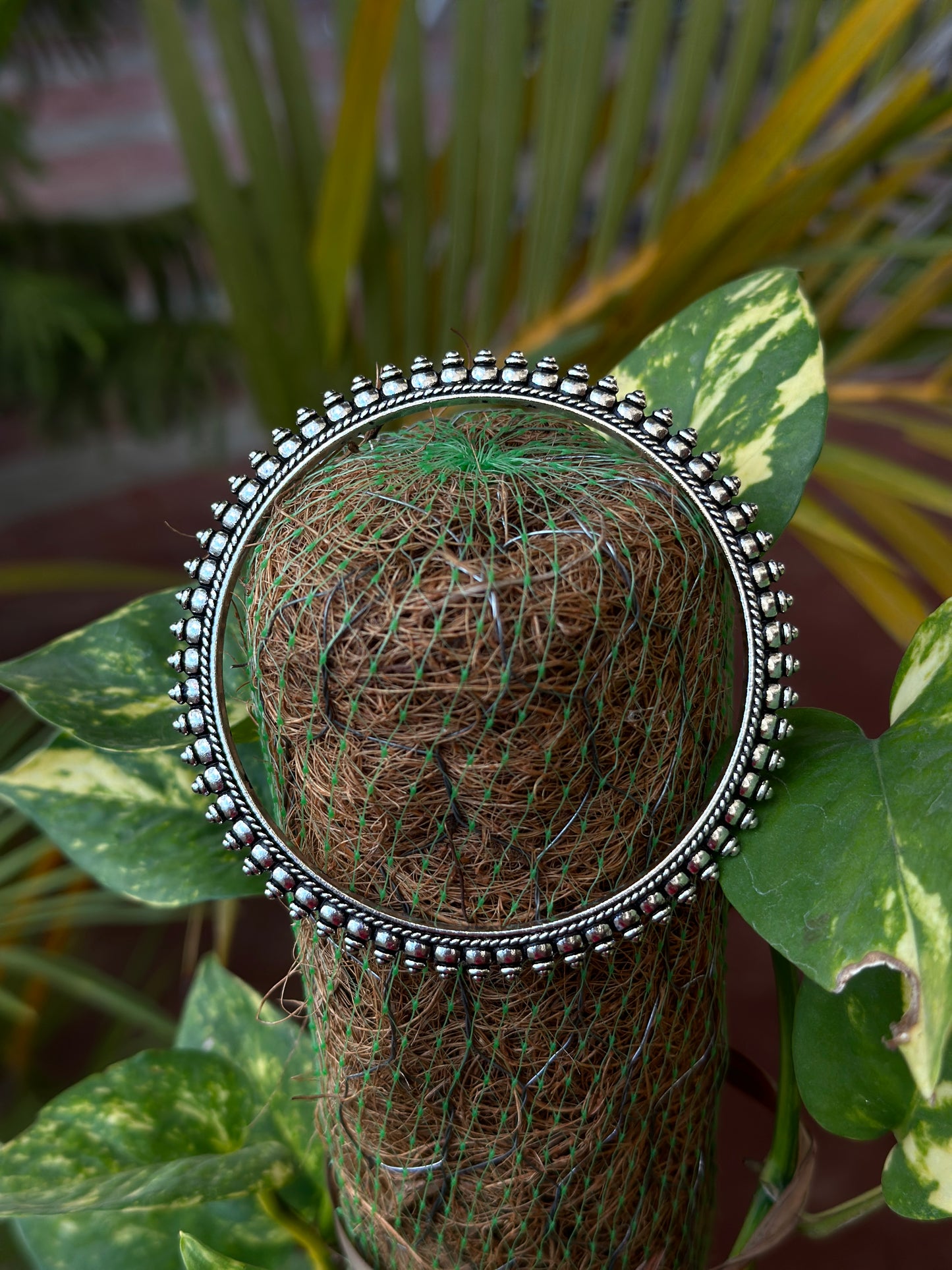 German silver Bangle - Bloom - By Sushmita