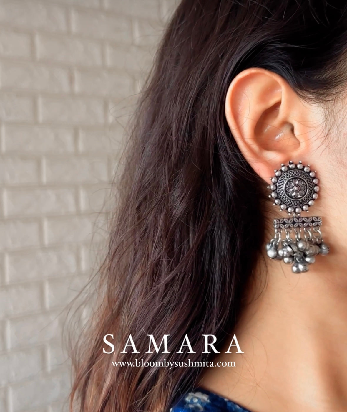 SAMARA EARRINGS | GHUNGAROO JHUMKA - Bloom - By Sushmita