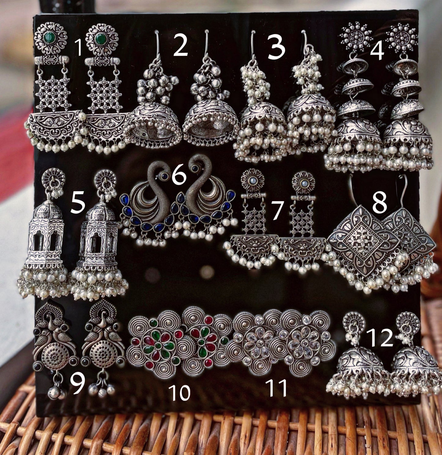 Rare Pieces Of Silver Jhumkas And Hangings - Bloom - By Sushmita