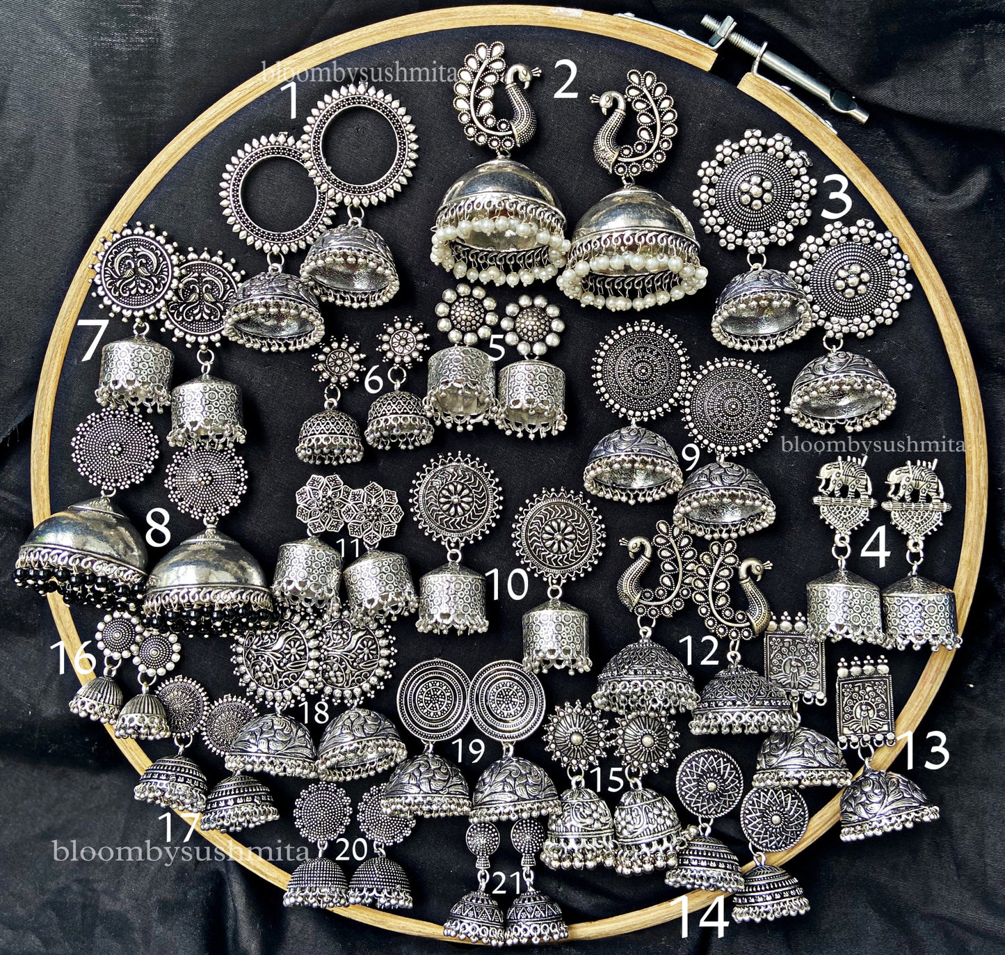 Daily Wear Silver Jhumka | BUY 5 for 999 - Bloom - By Sushmita