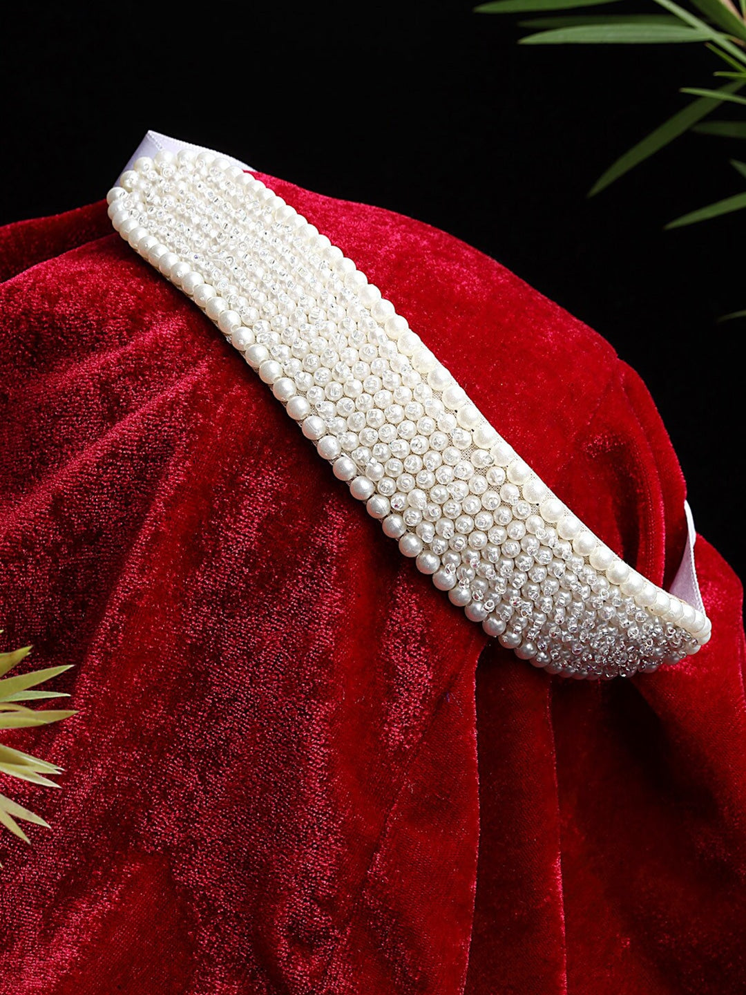 Off- White Beaded Choker Necklace - Bloom - By Sushmita