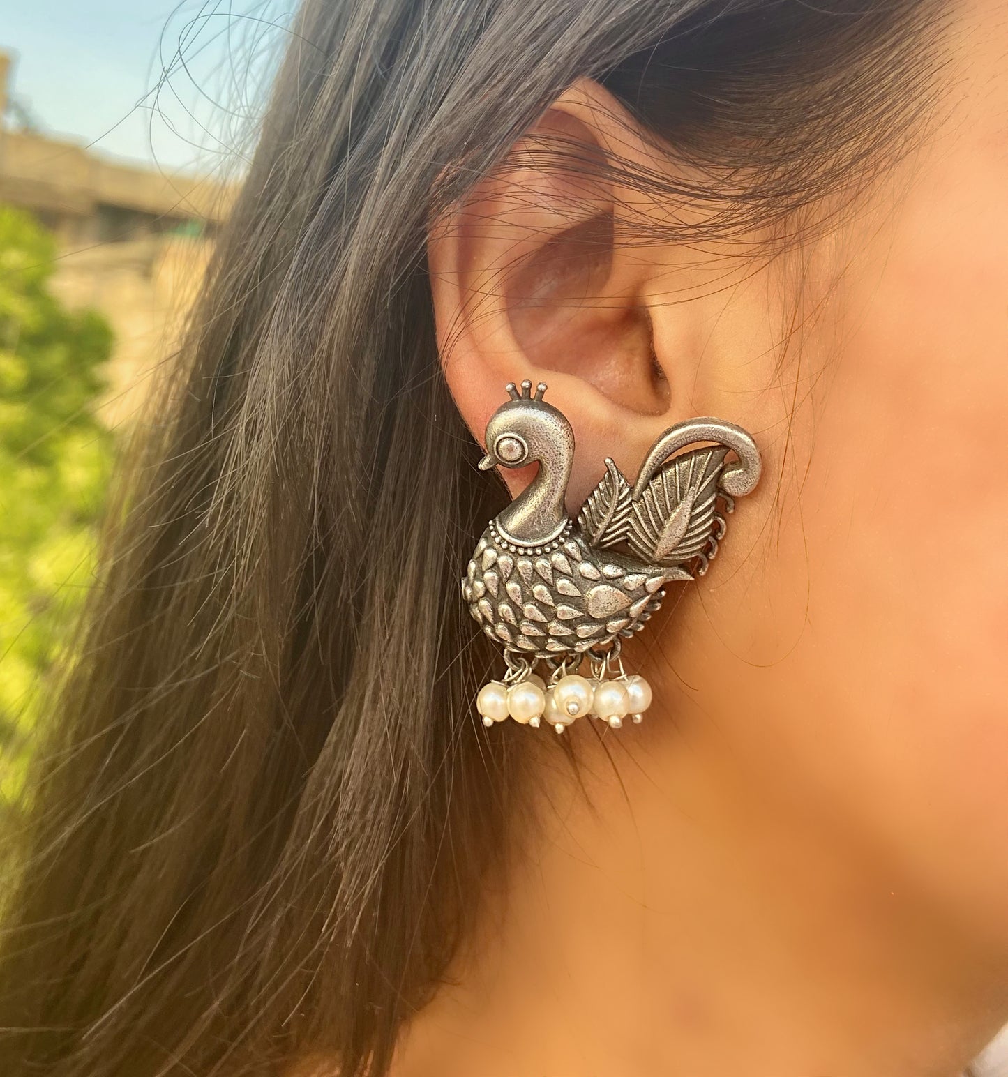 PEACOCK STUD EARRINGS - Bloom - By Sushmita