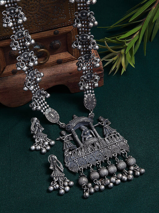 STATEMENT LONG GHUNGAROO NECKLACE - Bloom - By Sushmita