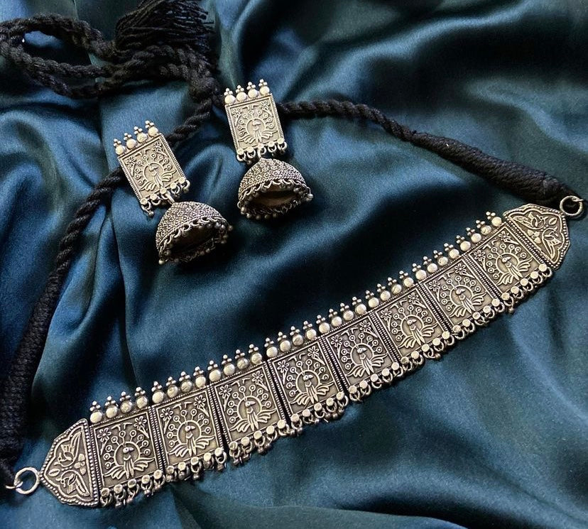 Antique Peacock Choker Set - Bloom - By Sushmita
