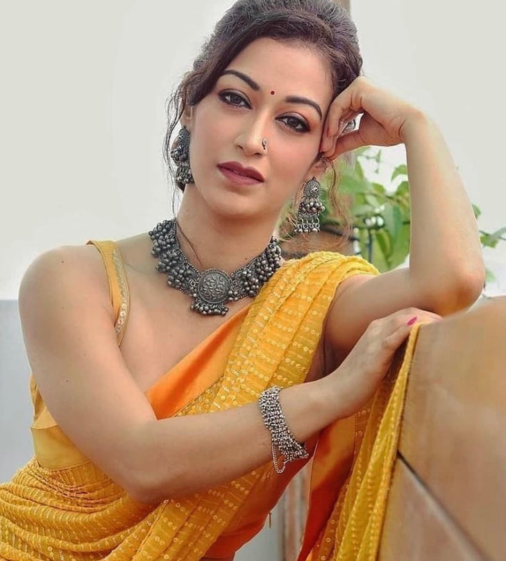 SUNAYANA GHUNGAROO CHOKER SET - Bloom - By Sushmita