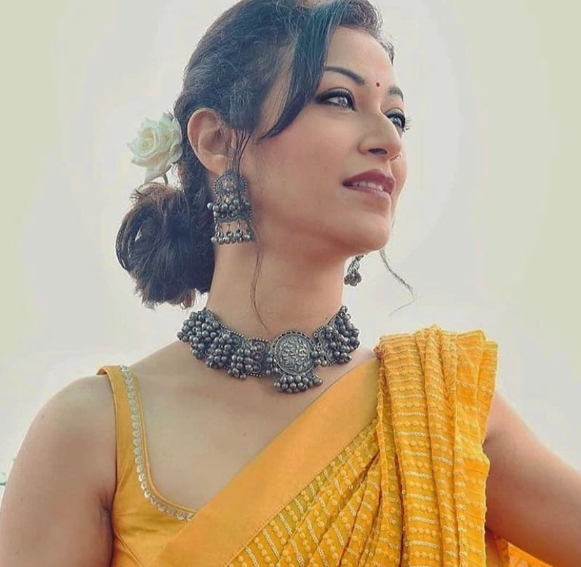 SUNAYANA GHUNGAROO CHOKER SET - Bloom - By Sushmita
