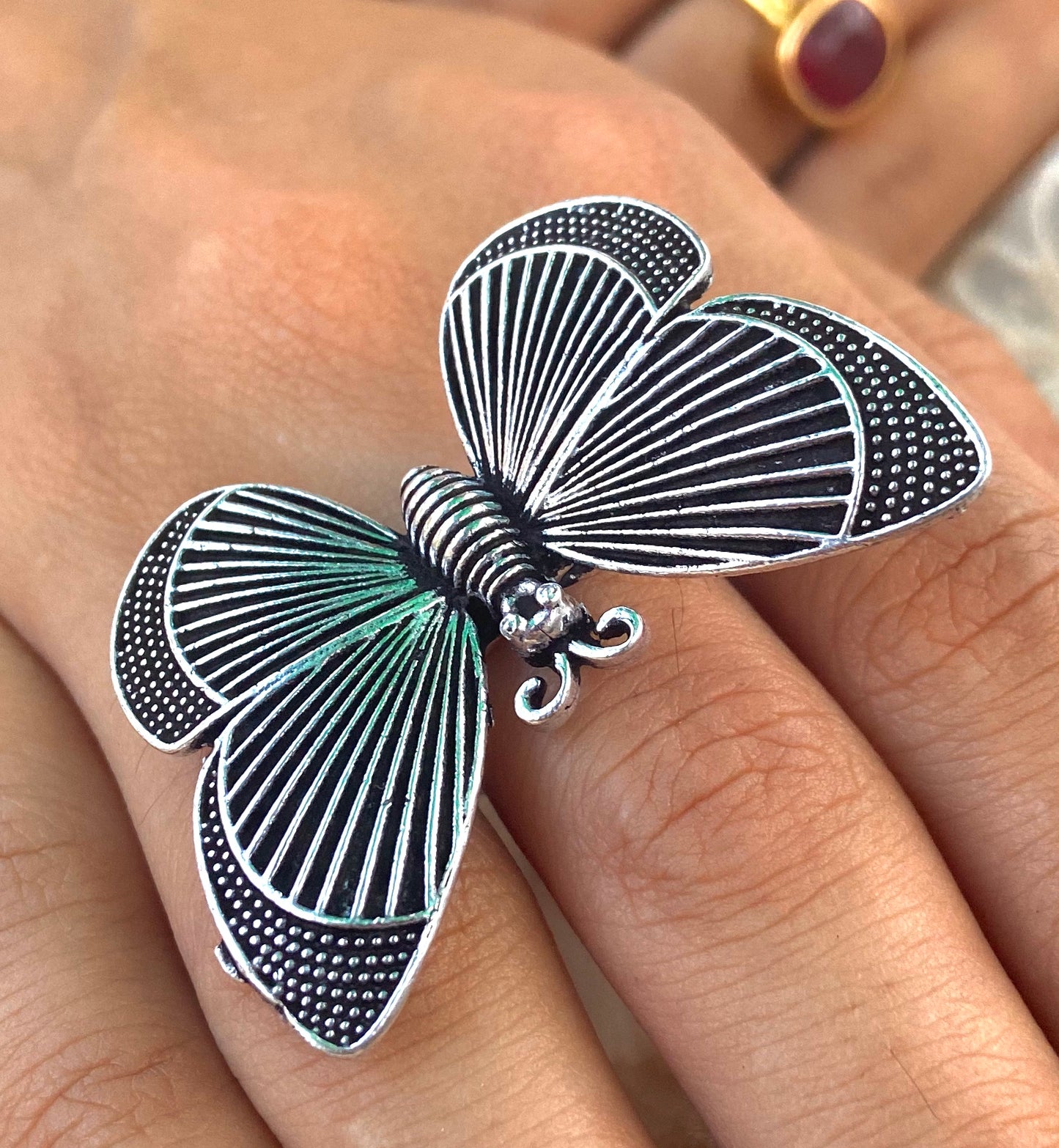 SILVER BUTTERFLY RING - Bloom - By Sushmita