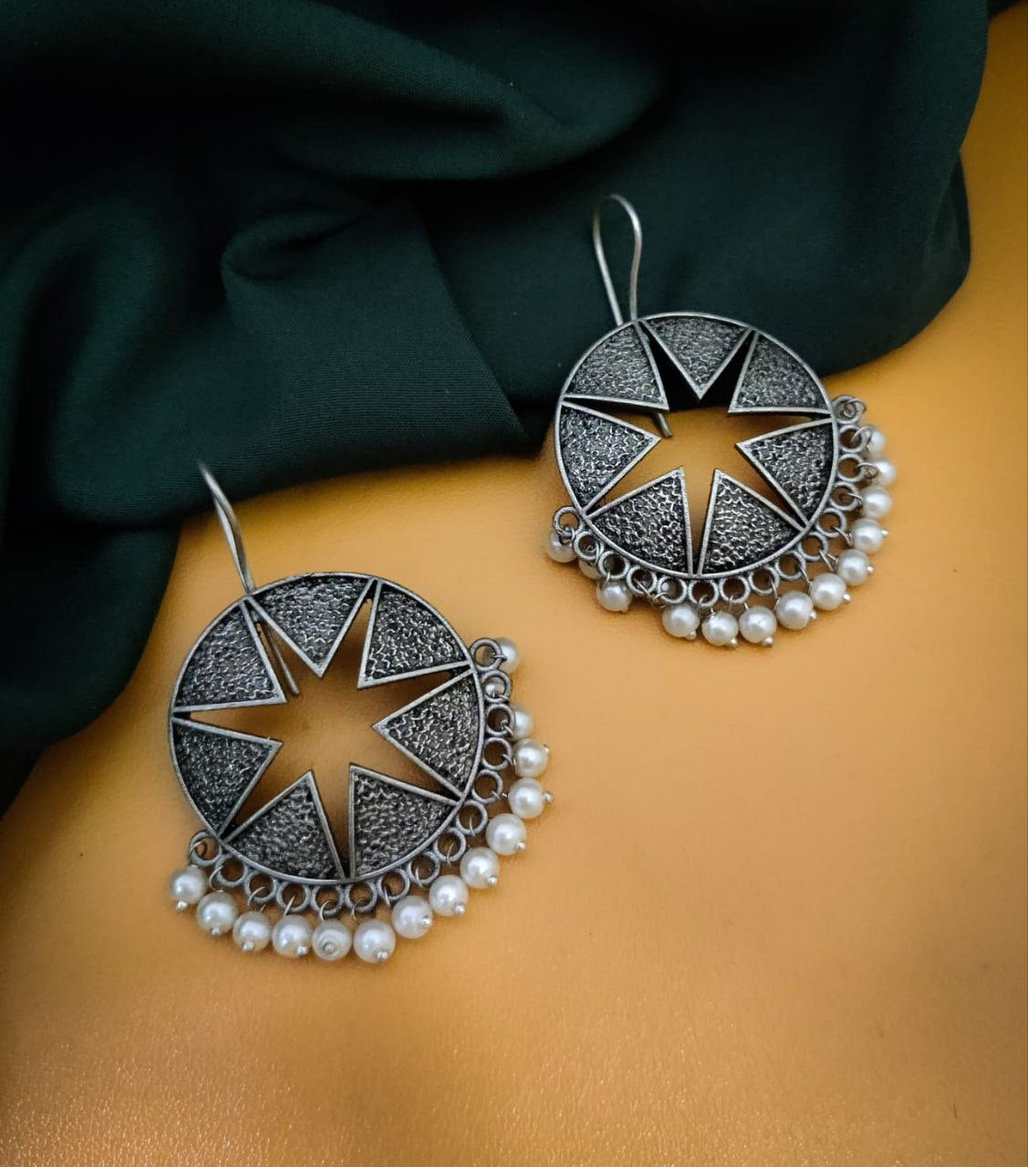 White Pearl Earrings - Bloom - By Sushmita