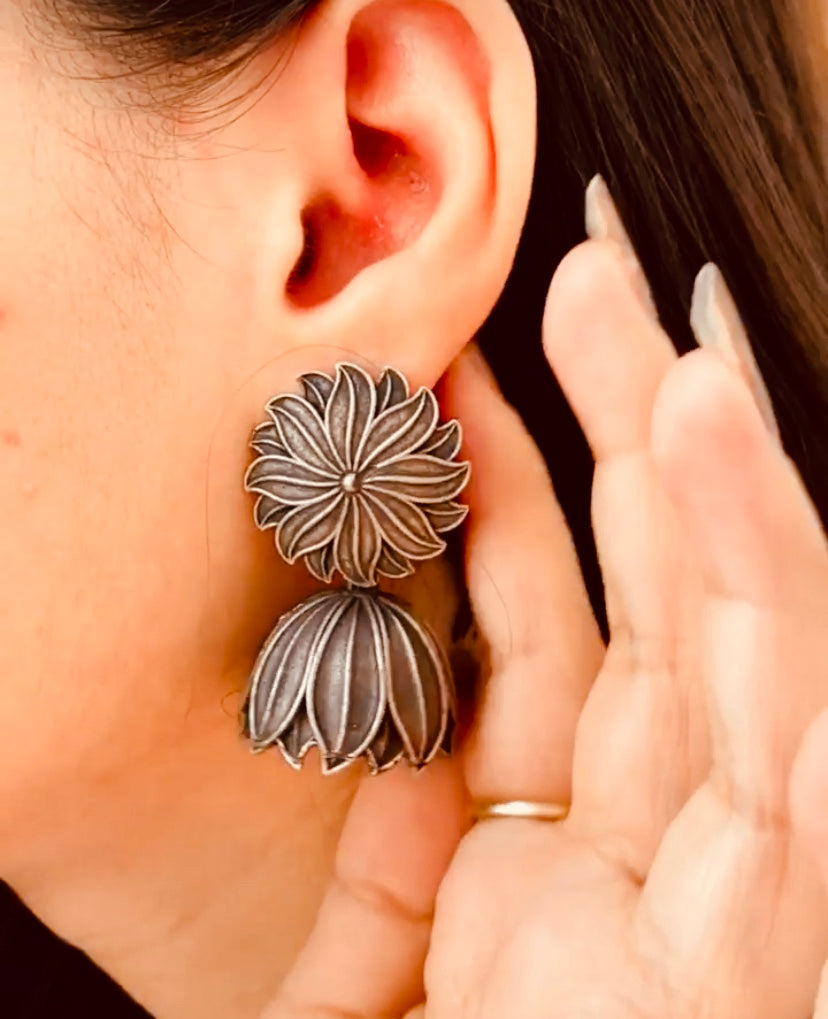 Flower Jhumka - Bloom - By Sushmita