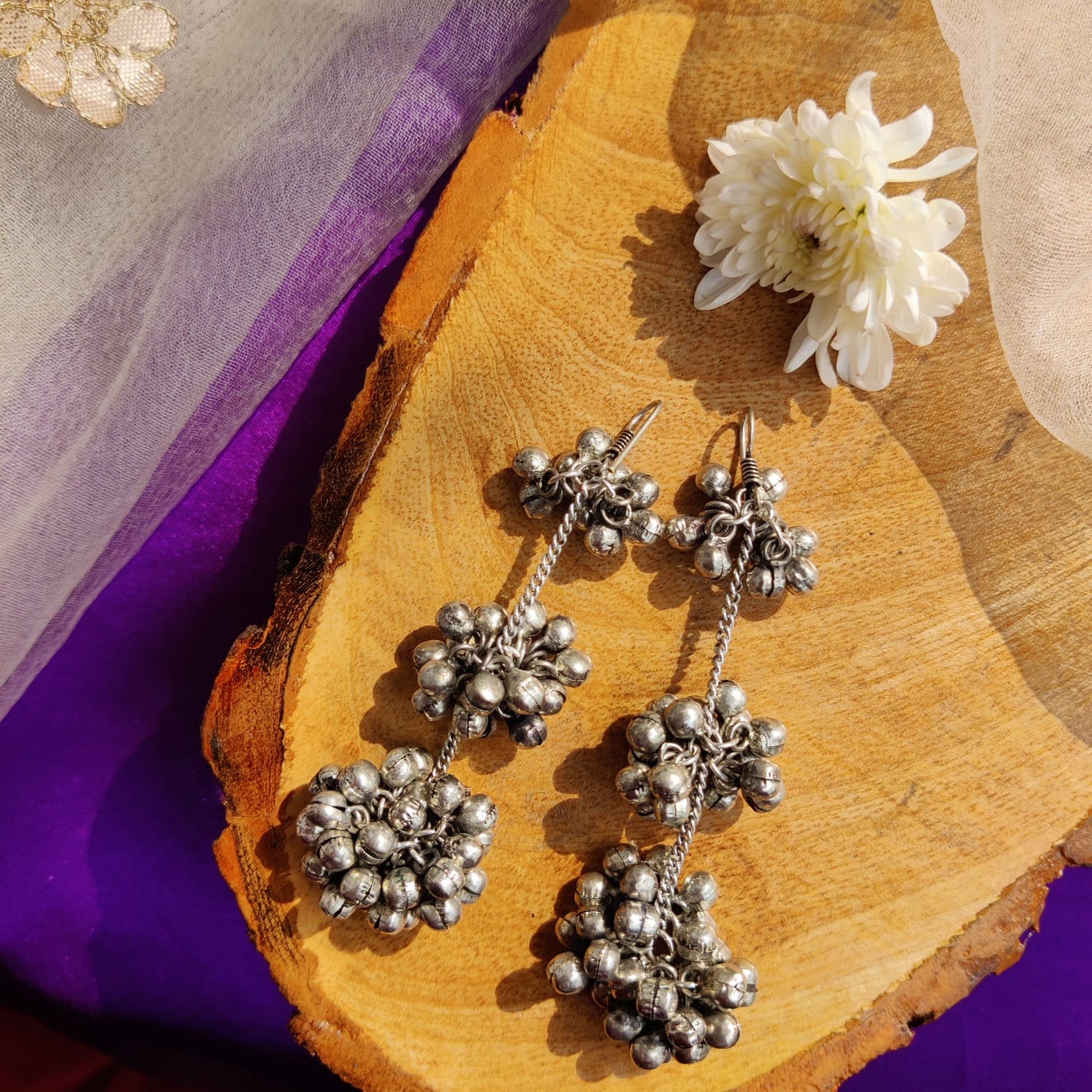 Adya Ghungroo Tassel Earrings - Bloom - By Sushmita