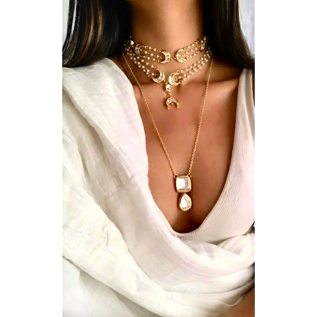 Kundan Layered Neckpiece - Bloom - By Sushmita