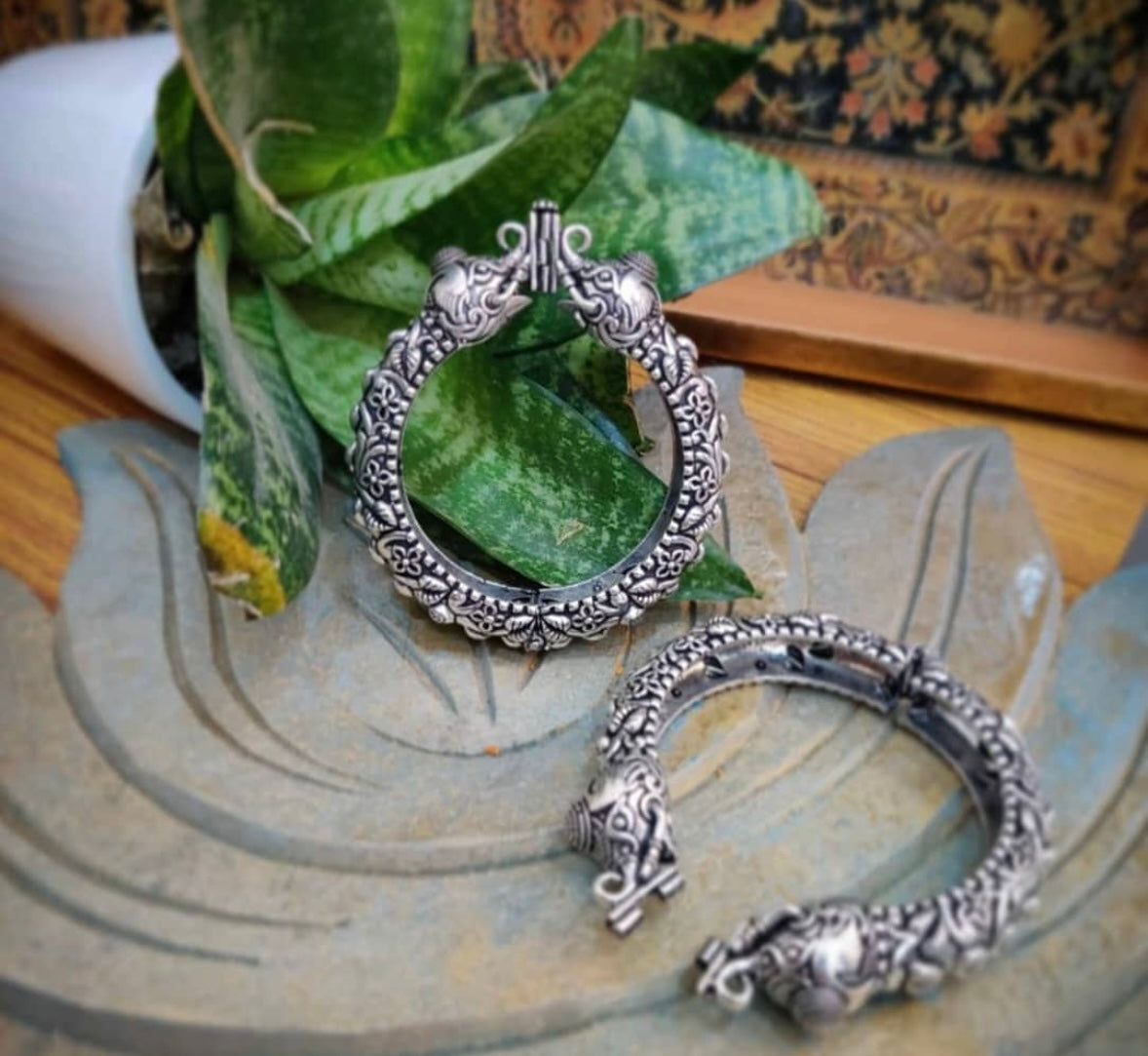 Elephant kada / bracelet - Bloom - By Sushmita