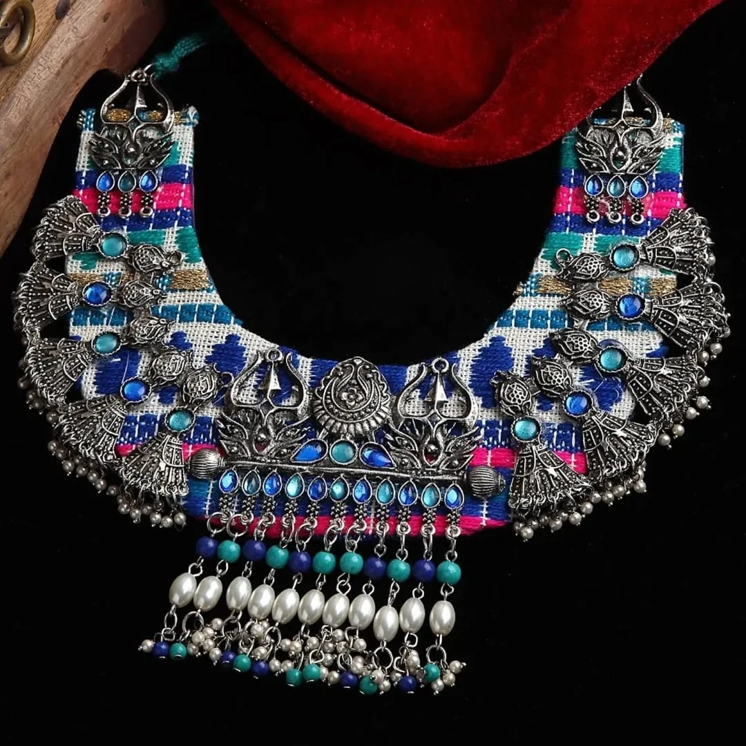 HANDMADE colourful Choker Necklace - Bloom - By Sushmita