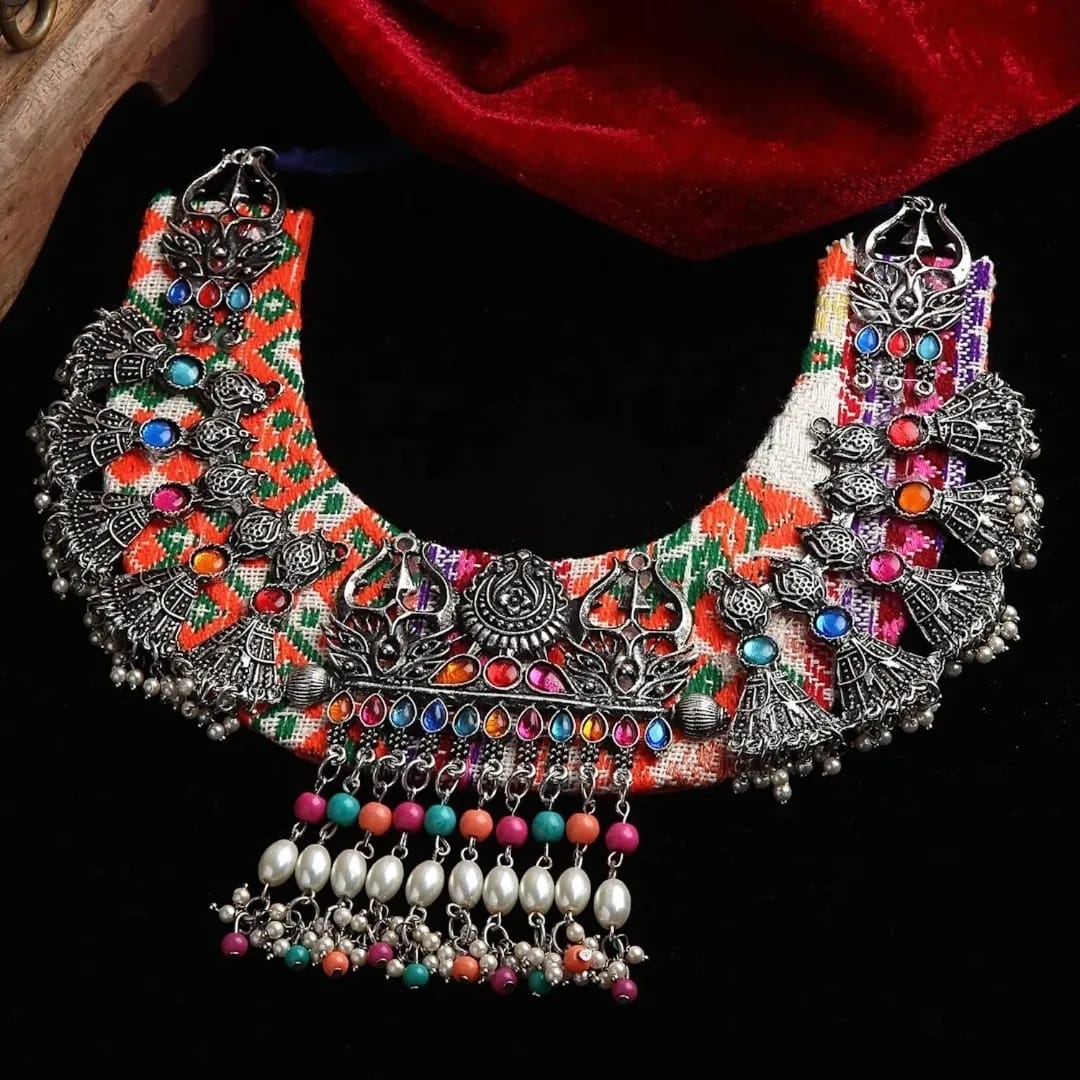 HANDMADE colourful Choker Necklace - Bloom - By Sushmita