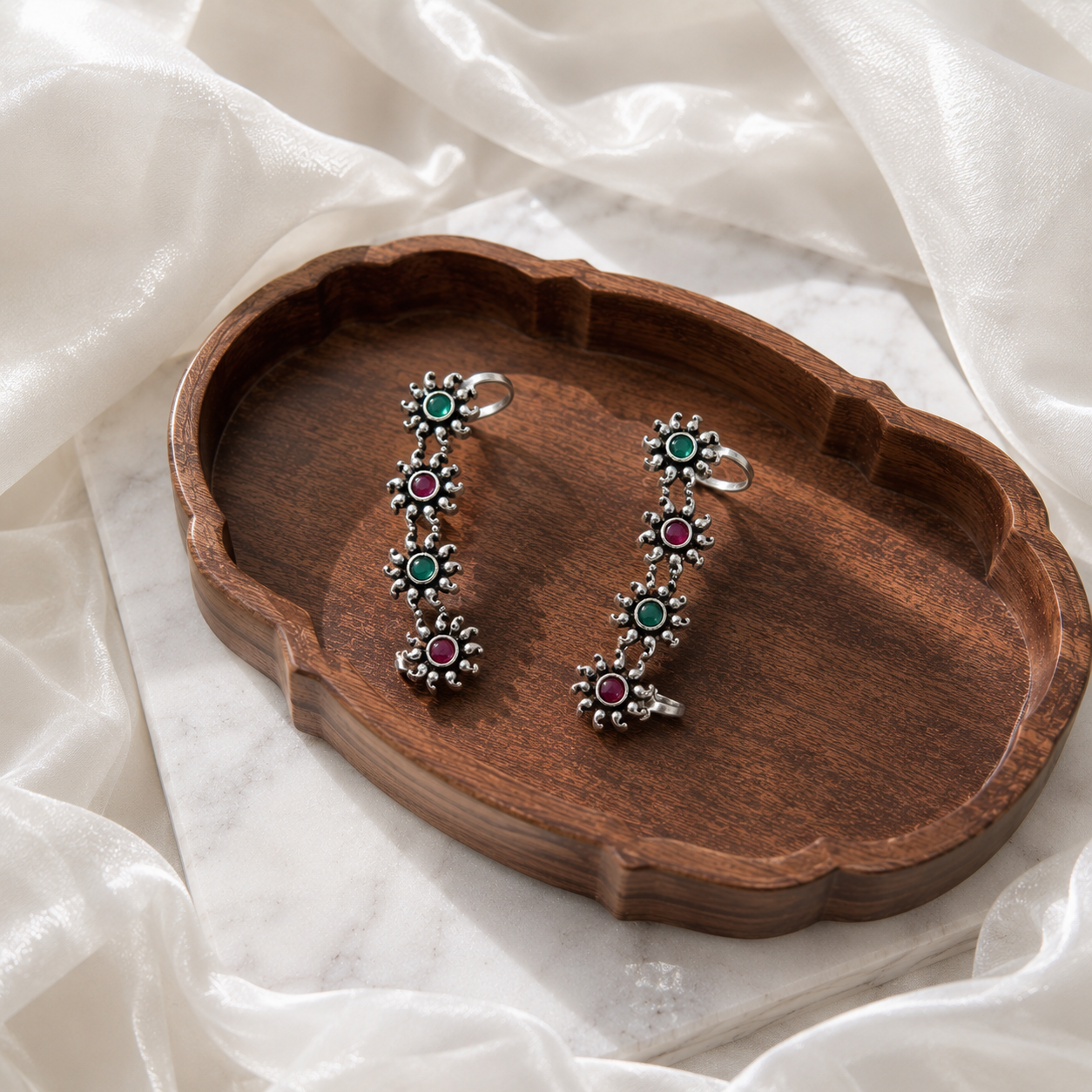 Non piercing Ear cuffs | Silver Earrings for non pierced | bugadi