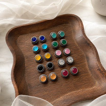 Set of Ten Earrings | Studs colorful / gift combo / Earringss