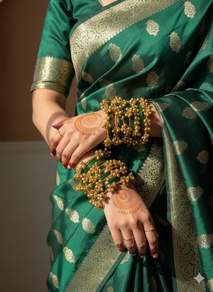 Gold plated ghungroo Bangles / kada (openable)