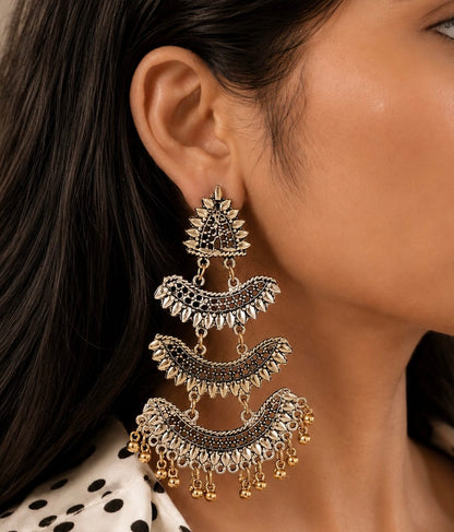 Dual tone layered jhumka