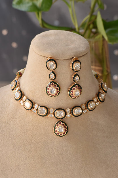 Rudra - heritage 18k gold plated kundan necklace set