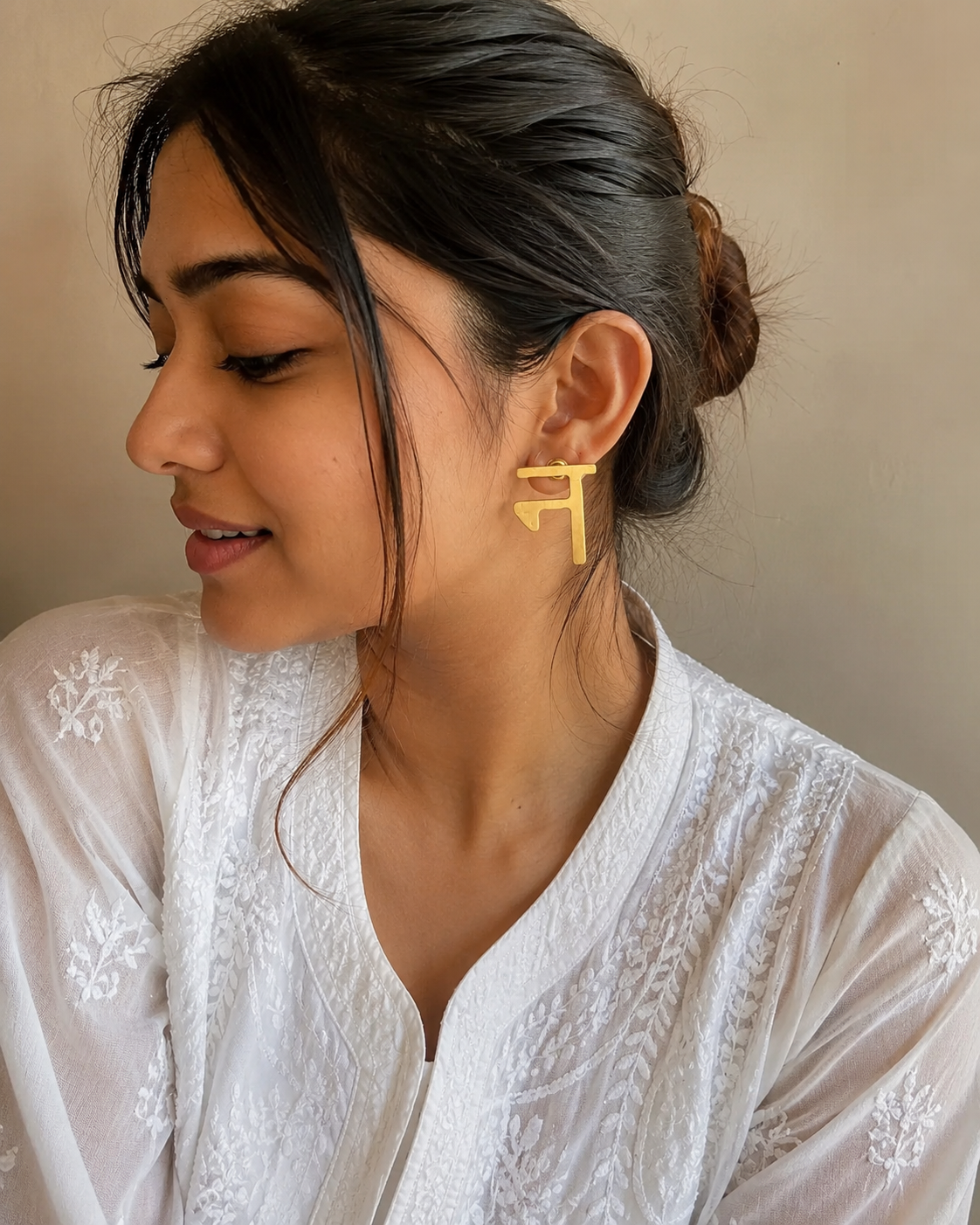 Hindi Vyanjan Earrings Studs | Hindi alphabets letter Jewellery