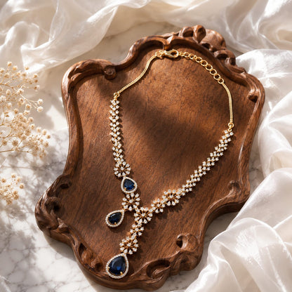 meraaki - heritage 18k gold plated kundan necklace set
