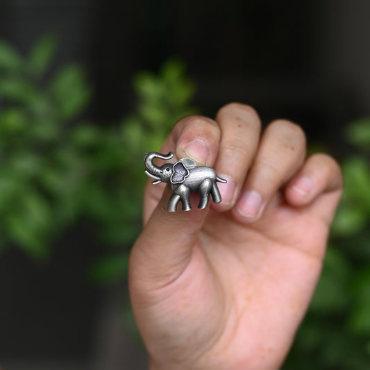 Elephant Silver Stud Earrings