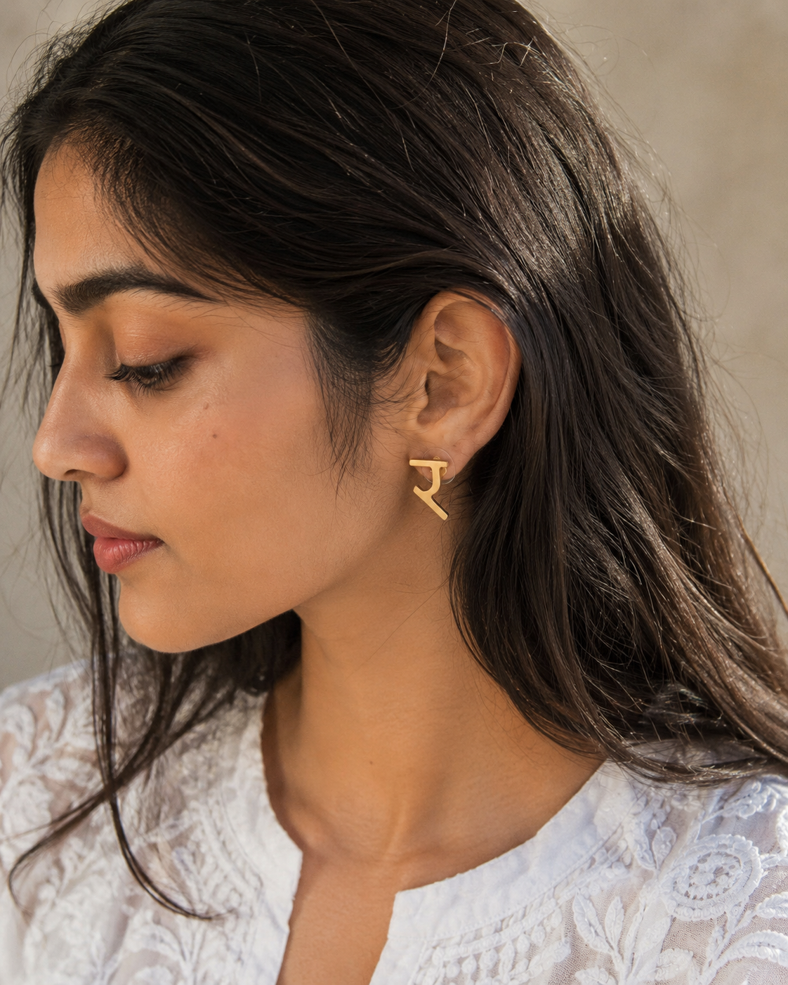 Hindi Vyanjan Earrings Studs | Hindi alphabets letter Jewellery