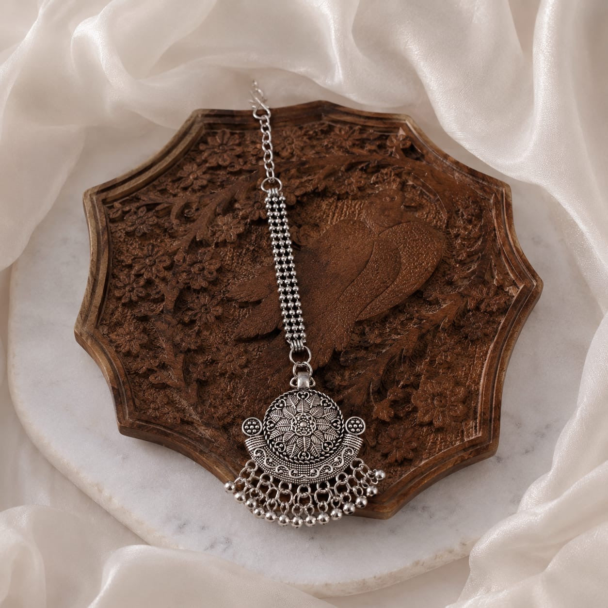 Oxidised  Mang- Tikka | hair accessories