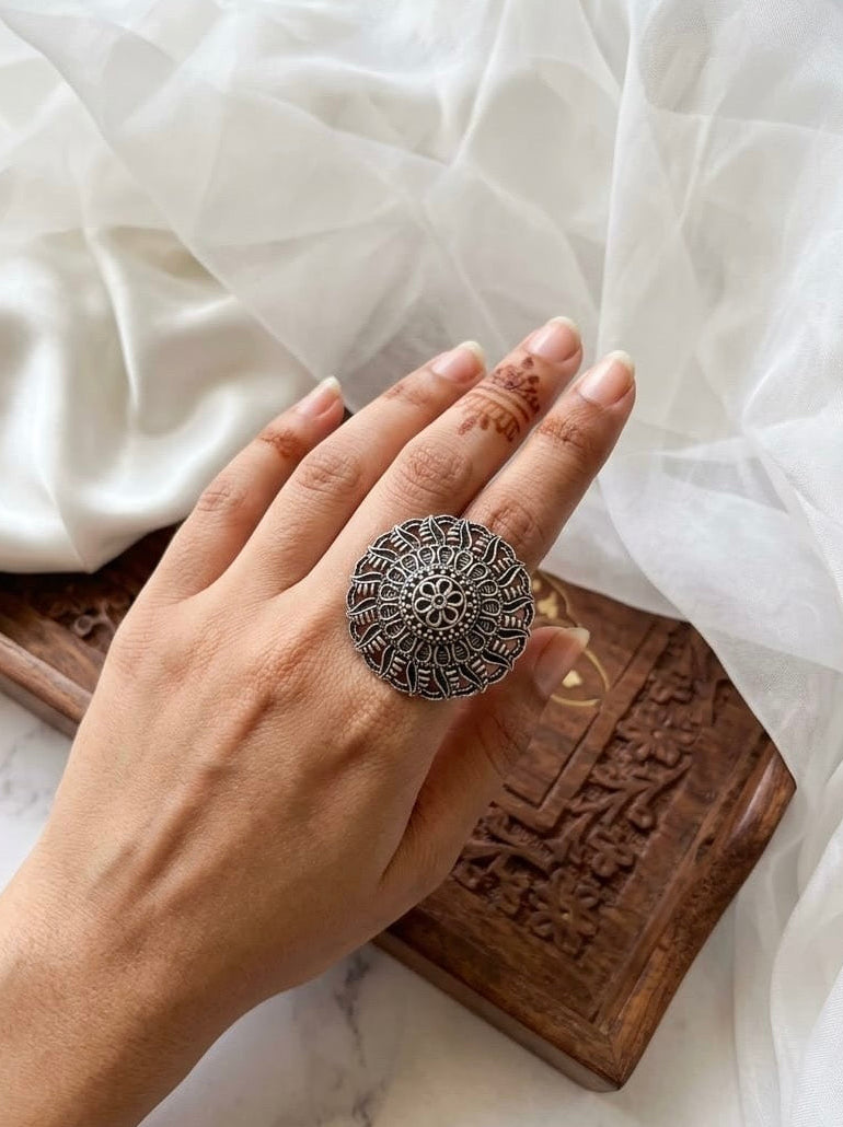 Adjustable Silver plated Ring