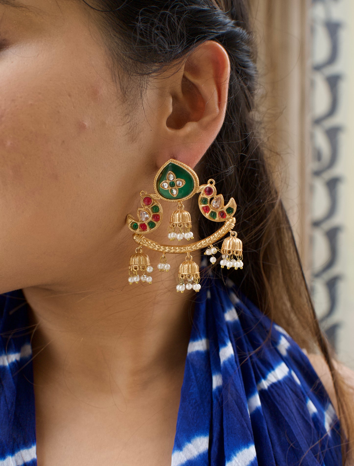 Ashnoor | gold plated Jhumka Earrings