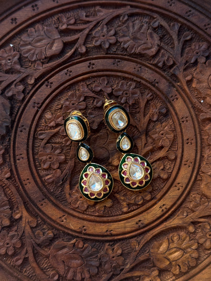 Rudra - heritage 18k gold plated kundan necklace set