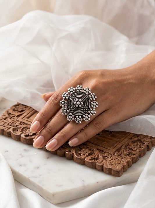 Adjustable Silver plated Ring