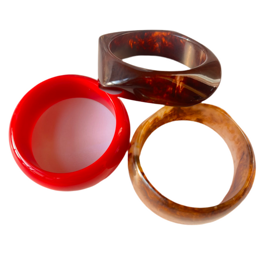 Resin Bracelet Stack / kada 3- piece set