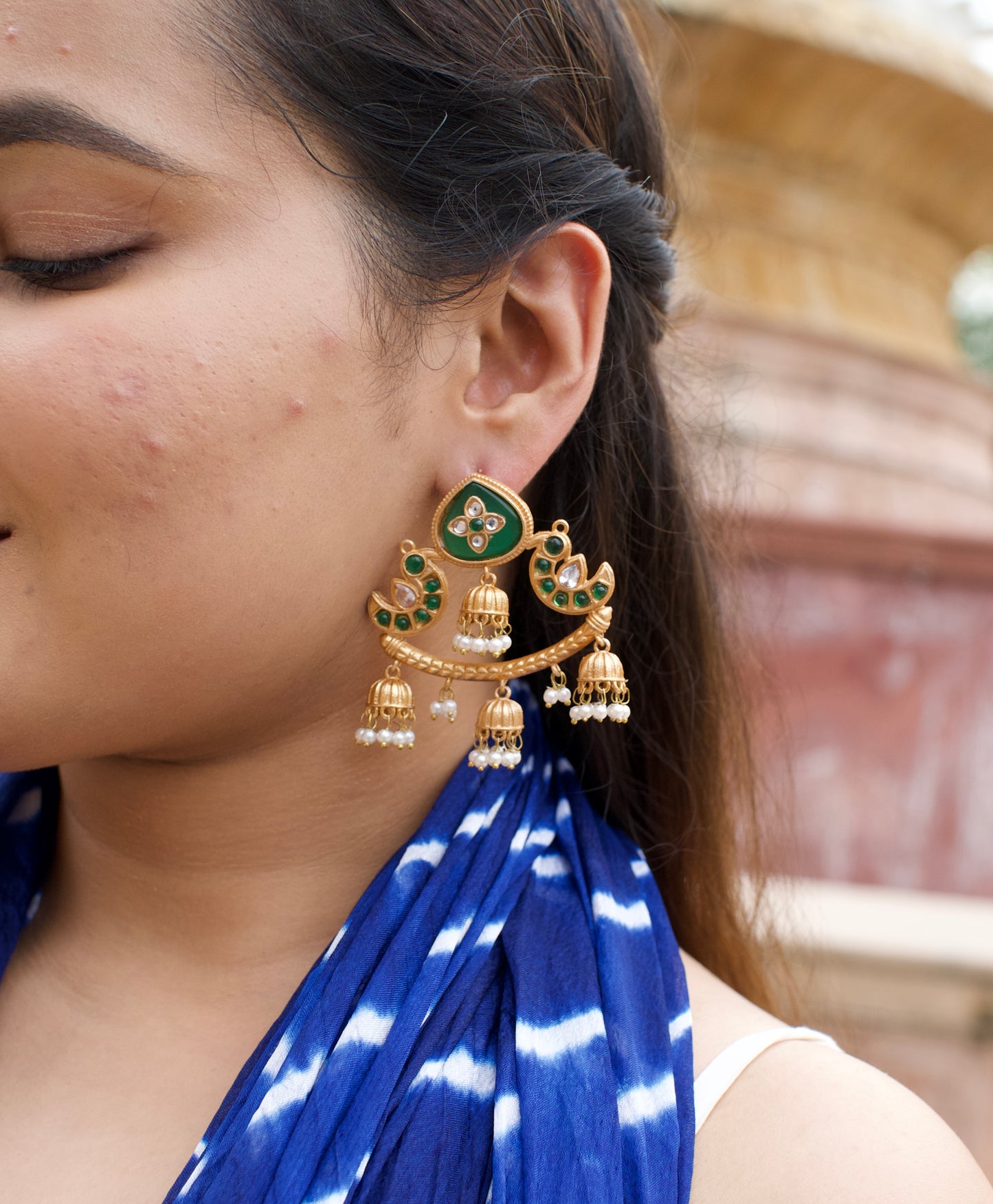 Ashnoor | gold plated Jhumka Earrings