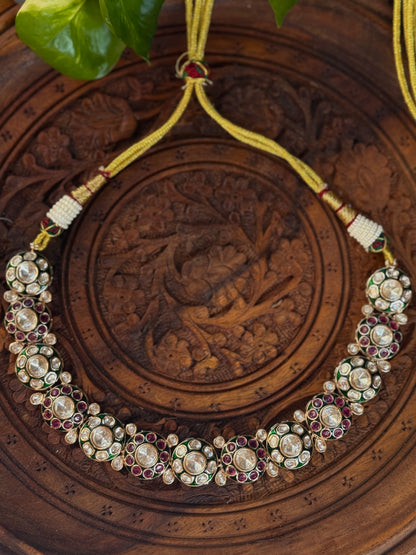 Lakshmi - heritage 18k gold plated kundan necklace set