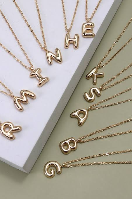 18k Gold plated Anti tarnish Initial Chain Necklace