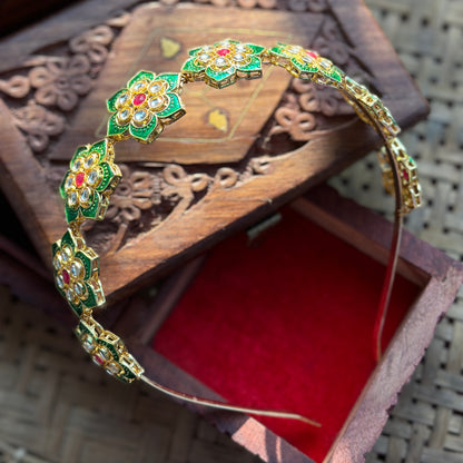 Hairband | kundan hair accessories | headband - Bloom - By Sushmita