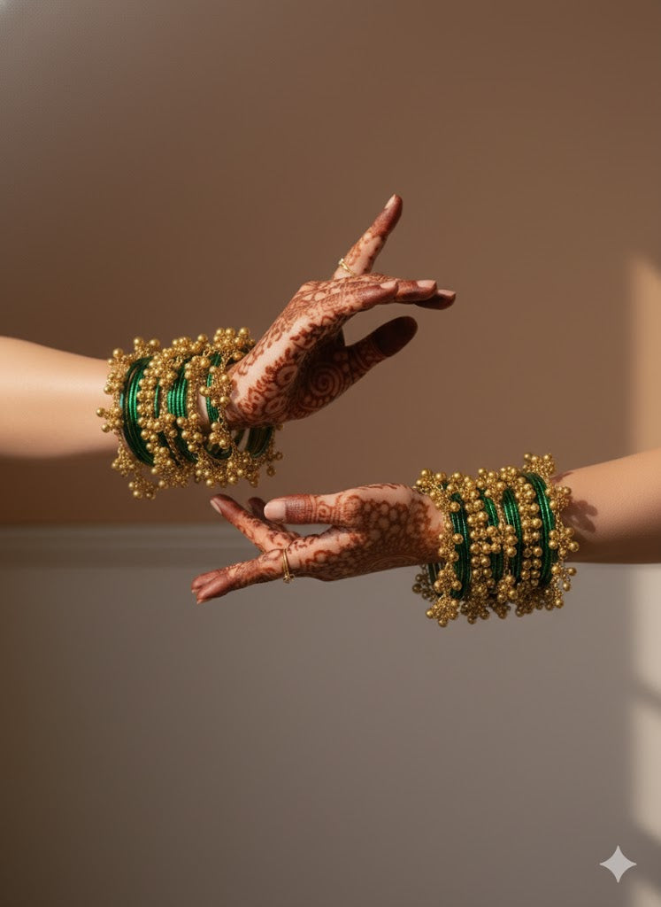 Gold plated ghungroo Bangles / kada (openable)