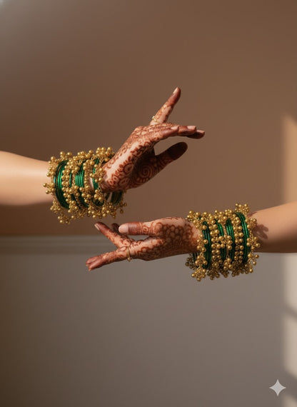 Gold plated ghungroo Bangles / kada (openable)