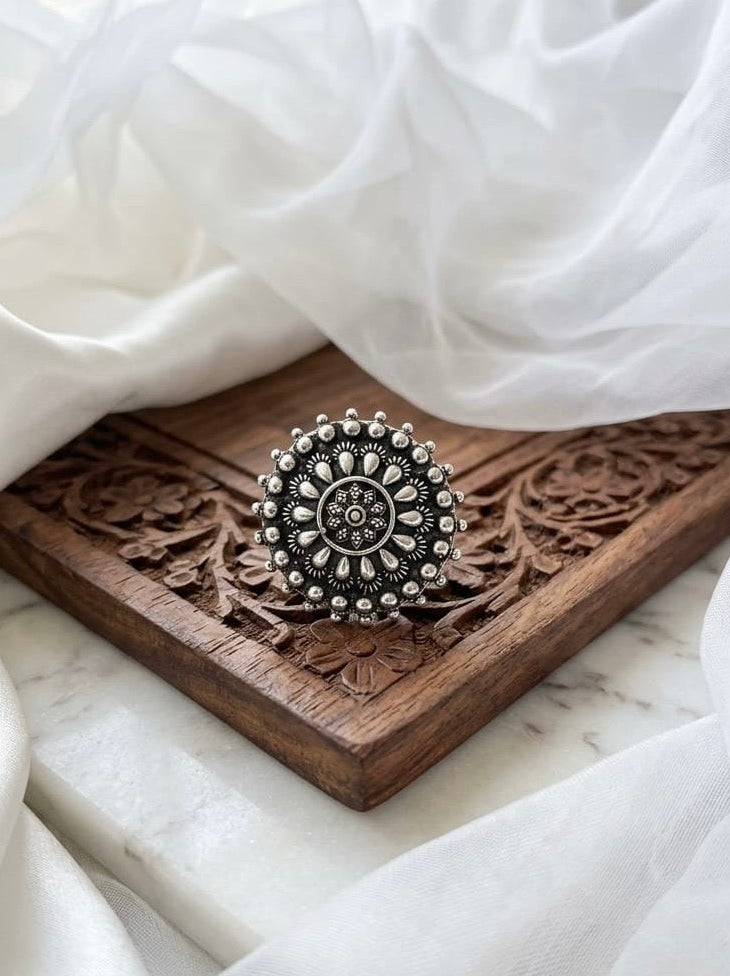 Adjustable Silver plated Ring