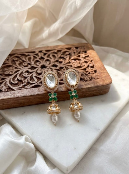 meraaki - heritage 18k gold plated kundan necklace set